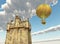 Scottish castle and fantasy hot air balloon