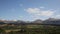 Scottish countryside and snow topped mountains Ben Nevis Scotland UK pan