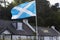 Scottish flag flying in arran