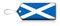 Scottish flag label, Label of product made in Scotland, UK member