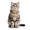 Scottish Fold Cat: Spectacular Show Of Ages On White Background