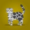 Scottish Fold cat. Vector Illustration