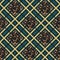 Scottish green tartan grunge seamless pattern with leopard spots eps 10