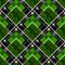 Scottish green tartan grunge seamless pattern with leopard spots eps10