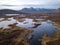 Scottish highland streams over looking Black Mount mountain range