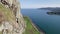 The Scottish Holy Isle with Mountainous and Coastal Landscape