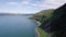 The Scottish Holy Isle with Mountainous and Coastal Landscape