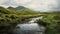 Scottish-inspired Wetland Landscape With River And Hill