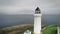 Scottish lighthouse aerial view on Davaar island