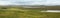 Scottish panoramic landscape with loch and moorland. Lewis isle