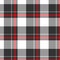 Scottish plaid black and white seamless checkered vector pattern