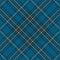 Scottish plaid blue and orange seamless checkered vector pattern