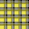 Scottish plaid, MacLeod tartan seamless pattern, three black stripes over the yellow field
