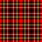 Scottish plaid red and black seamless checkered vector pattern