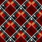 Scottish red tartan grunge seamless pattern with leopard spots eps10