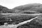 Scottish river trough countryside. Image digitally altered