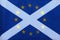 Scottish saltire and European union flag