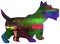 Scottish Terrier Dog Whimsical Abdtract Painting