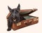 Scottish Terrier in vintage suitcase