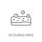 scouring pads linear icon. Modern outline scouring pads logo con