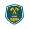 Scout camping logo, flat style