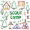 Scout forest camp card