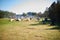 Scout setting up camp and tents outdoors