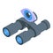Scouting binoculars icon isometric vector. Scout boy tool