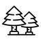 Scouting forest icon, outline style