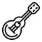 Scouting guitar icon, outline style