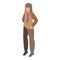 Scouting student icon isometric vector. Scout girl uniform