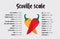 Scoville pepper heat scale vector