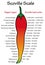 Scoville pepper heat scale vector