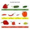 Scoville scale of chilli peppers spiciness, vector