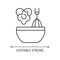 Scramble cooking ingredient linear icon