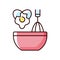 Scramble cooking ingredient RGB color icon