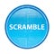 Scramble floral blue round button