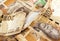 Scrambled Brown Twenty Rand Bank Note Background