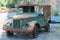 Scrap jeep and rusted, antiquated antique