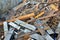 Scrap metal collection at a metal processing plant. Secondary material resources