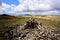 Scrap rusty metal in the cairn on Harter Fell