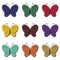 Scrapbook butterflies on white background