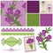 Scrapbook Design Elements - Iris Flowers