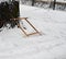 Scraper for remove snow in snowdrift near cleared-away path 2
