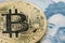 Scratch bear market Bitcoin cryptocurrency, digital money in