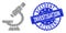 Scratched Accident Investigation Round Seal Stamp and Recursive Microscope Icon Mosaic