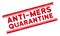 Scratched Anti-Mers Quarantine Seal with Text and Double Lines