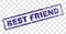 Scratched BEST FRIEND Rectangle Stamp