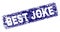 Scratched BEST JOKE Framed Rounded Rectangle Stamp