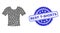 Scratched Best T-Shirts Seal Stamp and Recursion Dirty T-Shirt Icon Collage